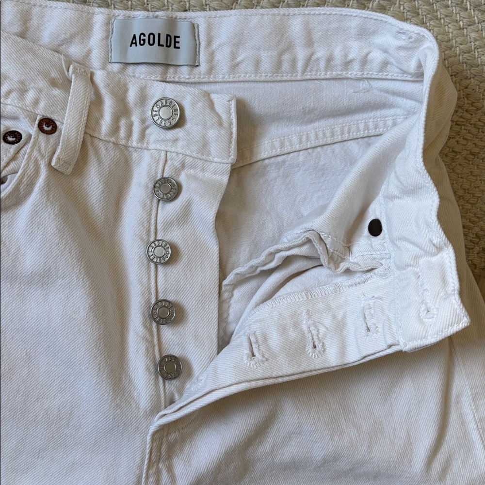AGOLDE high rise REN white jeans size 24 - Picture 3 of 4